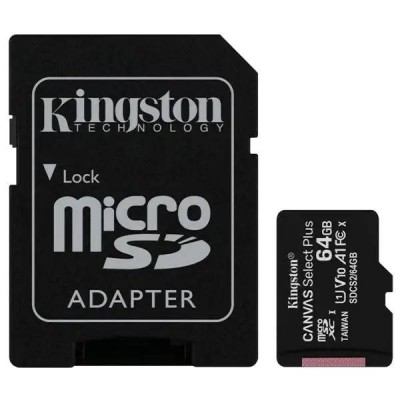 Карта пам'яті microSD Kingston Class 10 UHS-I 64 ГБ
