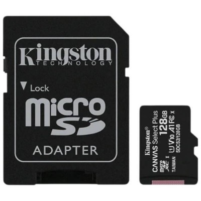 Карта пам'яті microSD Kingston Class 10 UHS-I 128 ГБ