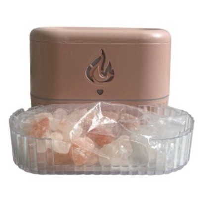 Зволожувач повітря з соляним камінням та підсвічуванням Aroma Diffuser UV-3/FT-1933 Рожевий