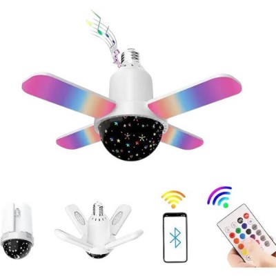 Світильник Starry Fan Light з музичною колонкою та диско кулею