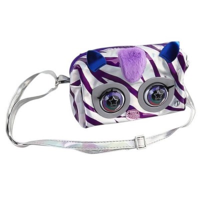 Сумочка дитяча інтерактивна з очками 18*13,5см Little Winking Elf BL-316 Срібляста з фіолетовим