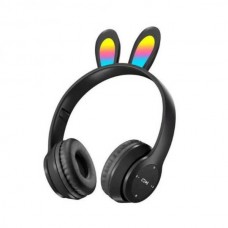 Навушники дитячі бездротові із заїччими вушками Bluetooth P47R Чорні