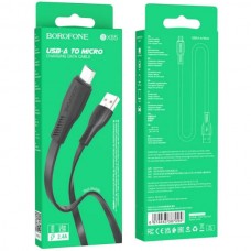 Кабель для зарядного пристрою 1м BOROFONE BX85-Micro Чорний
