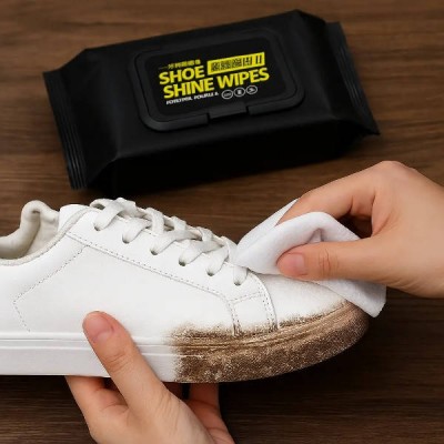 Серветки для догляду за взуттям 80шт Shoe Shine Wipes