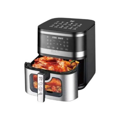 Аерогриль з 1 контейнером 8л 2000Вт Air Fryer R.5263 Чорний із сірим