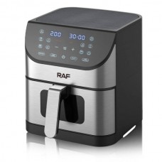 Аерогриль з 1 контейнером 6л 1500Вт Air Fryer R.5337 Чорний із сірим
