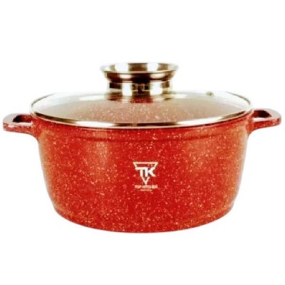Каструля з кришкою 24см 4,51л Top Kitchen Червона