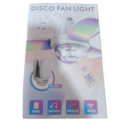 Світильник Disco Fan Light з музичною колонкою та диско кулею