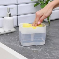 Натискний дозатор диспенсер для миючого засобу з місцем для губки Sponge Caddy Білий