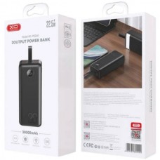 Power bank з дисплеєм 30000mAh XO PR240 USB-C 20W/USB-A 22.5W Чорний