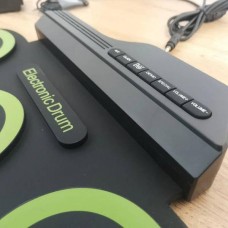 Барабанна установка на гнучкій основі USB Smart Drum Чорна із салатовим