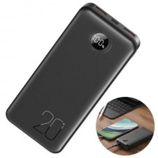 Power bank з дисплеєм 20000mAh XO PR239 USB-C 20W/USB-A 22.5W Чорний