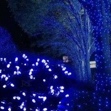 Гірлянда лінійна вулична 50м 800Led 220V 800lblue Синє світло, зелений провід