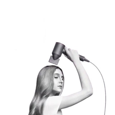 Фен для волосся з насадкою-концентратором 1600Вт Hair Dryer Fan Сірий з червоним