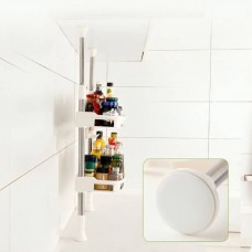 Полиця-кошик на кухню 2-х ярусна телескопічна 40*27*(40-70)см МКС -314 Біла