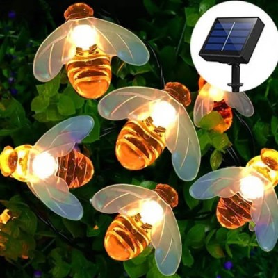 Гірлянда вулична Бджілки 5м 20LED 2V 600 мAh Тепле світло від сонячної панелі