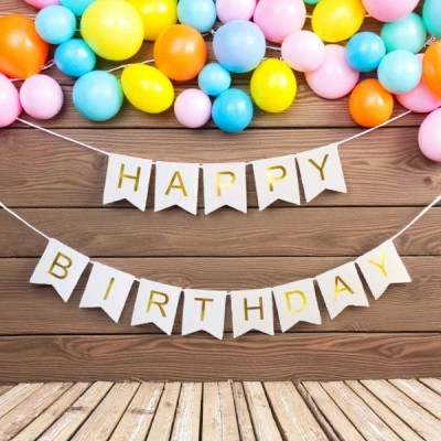 Гірлянда вітальна Happy Birthdaу 3м h-20см 5-82292 Біла