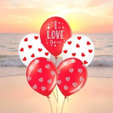 Набір повітряних латексних куль I love you 5шт 30см 251-9401