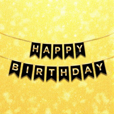 Гірлянда вітальна Happy Birthdaу 3м h-15см 5-82285 Чорна