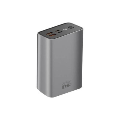Power bank з дисплеєм та кабелями 30000мАh 22.5W King Power KP-312 Сірий