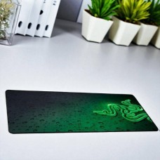 Килимок для комп'ютерної миші 70*30см Razer Чорний із зеленим принтом