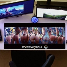 Килимок для комп'ютерної миші 70*30см 3мм Overwatch Чорний з принтом