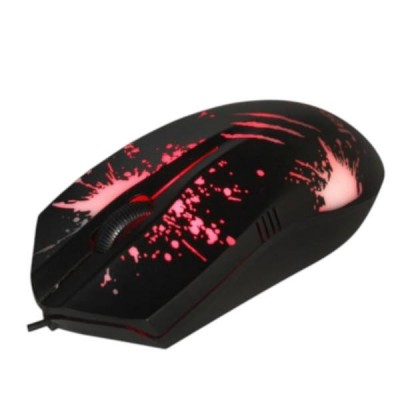 Мишка провідна комп'ютерна GM850 Jedel Gaming Чорна з принтом