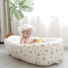 Ванночка надувна дитяча компактна 98×65×28см MA627 Біла з декором