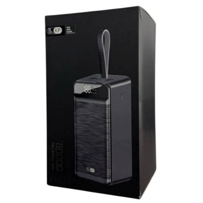 Power bank з дисплеєм 80000mAh 22.5W King Power PD-80 Чорний