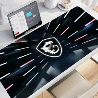 Килимок для комп'ютерної мишки з логотипом дракон MSI 30*70см 3mm Чорний з принтом