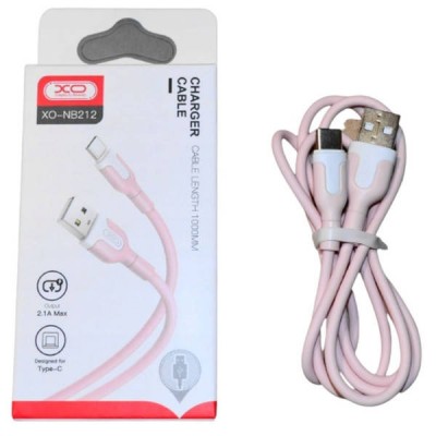Кабель XO NB212 2.1A USB cable for Type-c Рожевий