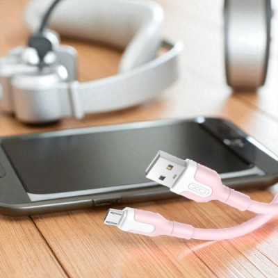 Кабель XO NB212 2.1A USB cable for Lightning Рожевий