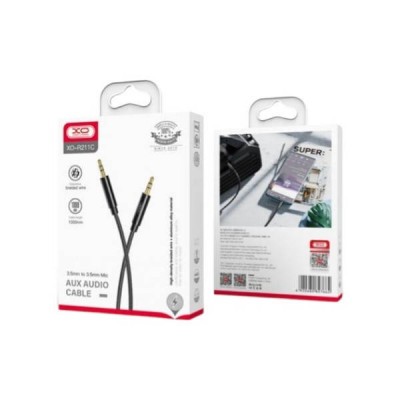 Кабель AUX XO NB-R211C 3.5mm to 3.5MM Чорний