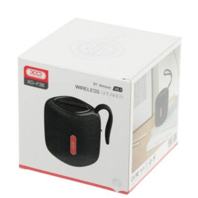 Колонка портативна акумуляторна 102*90*90мм Bluetooth XO F38 Чорна