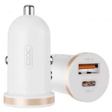 Автомобільний зарядний пристрій для гаджетів та смартфонів XO CC56 mini car charger A+C single port 30W/simultaneous 5V3A Micro