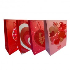 Набір картонних подарункових пакетів Love 12шт 26*32*10см 3123-6920