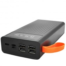 Power Bank 20000mAh із вбудованими кабелями Type-C, Lightning, MicroUSB, Iphone 571 Чорний