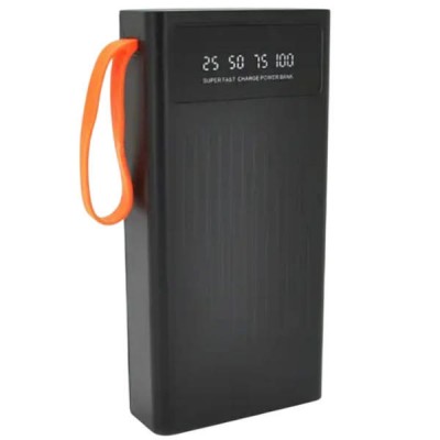 Power Bank 30000mAh із вбудованими кабелями Type-C, Lightning, MicroUSB, Iphone 572 Чорний