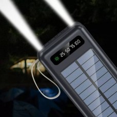 Power Bank із сонячною панеллю 30000мАч Чорний