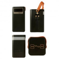 POWER BANK з ліхтариком та кабелями для заряджання пристроїв 80000MAH Чорний