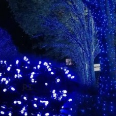 Гірлянда лінійна 180LED від мережі G51 Зелений кабель, синє світло