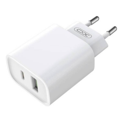 Мережевий зарядний пристрій блок живлення XO CE02A PD20W+QC18W fast charging