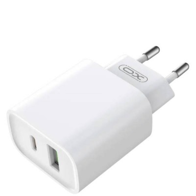 Мережевий зарядний пристрій блок живлення XO CE02A PD20W+QC18W fast charging CE Type-c