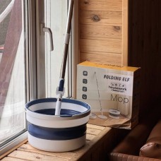 Швабра з відром із автоматичним віджимом кругла Mop Bucket AND LY-1043 Біла