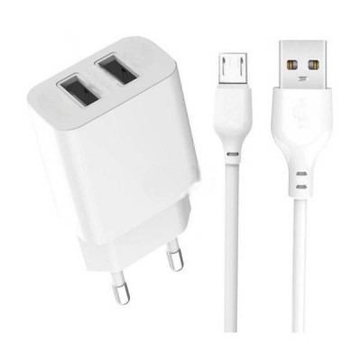 Мережевий зарядний пристрій блок живлення XO L109 Dual USB-A 2.4A Charger