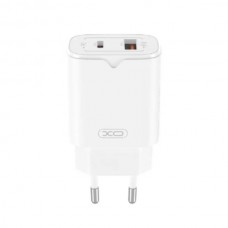 Мережевий зарядний пристрій блок живлення XO L116 PD30W/QC18W 1USB-C+1USB-A fast charging charger