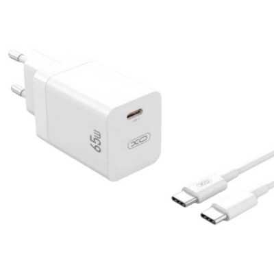 Мережевий зарядний пристрій блок живлення XO CE10 1USB-C PD 65W charger