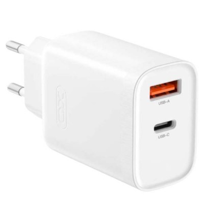 Мережевий зарядний пристрій блок живлення XO L116 PD30W/QC18W 1USB-C+1USB-A