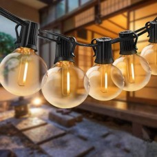 Гірлянда вулична світлодіодна зі з'єднувачем від мережі 10м 20LED 220V MA718 Чорна