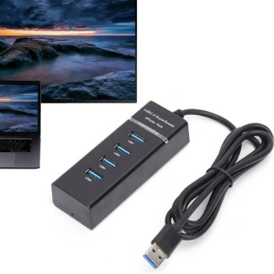 Адаптер хаб-концентратор 4*USB 3.0 Чорний